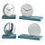 Giratempo Mirror Table Clock 3D model small image 5