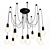 Adjustable 10-Light Cable Chandelier 3D model small image 1