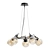 Black Loft Style Pendant Chandelier 3D model small image 1