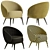 Elegant Nova Helen Armchair 3D model small image 2