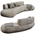 Cozy Bubble Sofa: Morada 3D model small image 2