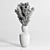 Concrete Vase with Dry Plants 3D model small image 3