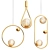 Elegant Hoop Drop Pendant 3D model small image 1