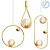 Elegant Hoop Drop Pendant 3D model small image 4