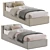 Modern Bed in Two Stylish Colours 3D model small image 1