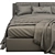 Sleek Gray Bed: Minimalistic Elegance 3D model small image 4