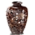 Handcrafted Brown Carved Table Vase 3D model small image 2