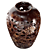 Handcrafted Brown Carved Table Vase 3D model small image 3