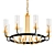 Gotta Brass Glass Pendant Light 3D model small image 1