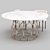 CB2 Circuit Dining Set: Modern Sculptural Table with Inesse Chairs 3D model small image 2