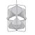 Modern Clover Suspension Light 3D model small image 2