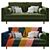 MADE Scott 2 Seater Sofa: Stylish Comfort in 7 Colors 3D model small image 1