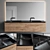 Modern Strato Wood Vanity Set 3D model small image 1