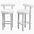 Sleek Gropius Bar Chair 3D model small image 3