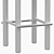 Sleek Gropius Bar Chair 3D model small image 5