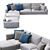 Arflex Rendezvous Sofa: Elegant and Comfortable 3D model small image 3