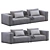 Modern Westside Sofa: Poliform Elegance 3D model small image 3