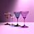 Triangular Engraved Multicolor Martini Glasses 3D model small image 3