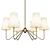 Berkshire 6-Light Linen Chandelier 3D model small image 1