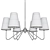 Berkshire 6-Light Linen Chandelier 3D model small image 2