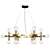 Radcliffe Round Bare Bulb Chandelier: Vintage Elegance Illuminates Any Space 3D model small image 1