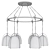 Haleigh 5-Light Cord Chandelier: Modern Elegance for Any Space 3D model small image 2