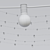 Glass Shade Hanging Pendant Light 3D model small image 2