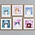 Modern Cat Pattern Frame Set 3D model small image 3