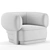 Modern Azure Armchair: Lowpoly, 3Ds Max 2014, Corona 6 3D model small image 4
