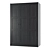 RAKKESTAD 3-Door Wardrobe: Sleek, Black-Brown Design 3D model small image 1