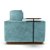 Elegant Rosette Plump Sofa 3D model small image 3