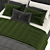 Striped Headboard Bed: Sleek and Stylish 3D model small image 4