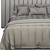 Striped Headboard Bed: Sleek and Stylish 3D model small image 5