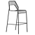 Sleek Hot Mesh Barstool 3D model small image 1