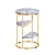 Gold Metal Frame Marble End Table 3D model small image 1