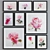 Modern Rose Watercolor Picture Frame Set 3D model small image 2