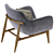 Elegant Jade Armchair: Stylish and Comfortable 3D model small image 2