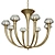 Elegant Crystal Art Deco Chandelier 3D model small image 1