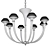 Elegant Crystal Art Deco Chandelier 3D model small image 2