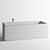 Luxury Corian Bathtub - Elegant Freestanding Design 3D model small image 2