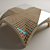 Rustic Wood and Glass Table 3D model small image 1