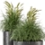 Rustic Concrete Pot with Outdoor Bush 3D model small image 4