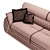 Luxury Triple Diamond Sofa 3D model small image 5