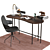 Modern Office Furniture Set 3D model small image 1