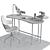 Modern Office Furniture Set 3D model small image 6
