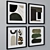 4-Piece Framed Wall Paintings 3D model small image 2