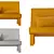 BAM! Compact 2-Seater Sofa 3D model small image 3