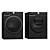 Samsung Washer & Dryer Combo - DV90T8240SE & WD12T754DBN 3D model small image 4