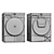 Samsung Washer & Dryer Combo - DV90T8240SE & WD12T754DBN 3D model small image 5