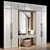 Elegant Hallway Cabinet Set 3D model small image 3